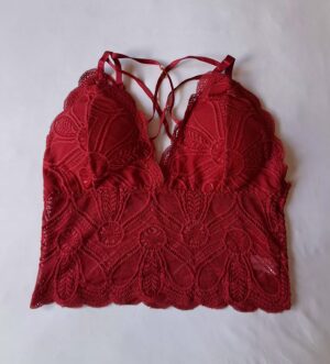 TOP ENCAJE ROJO