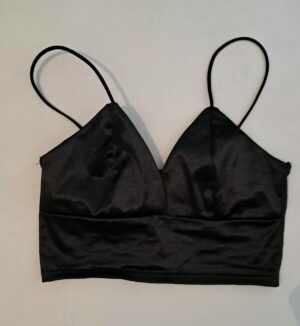 TOP SATIN NEGRO